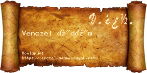 Venczel Ádám névjegykártya